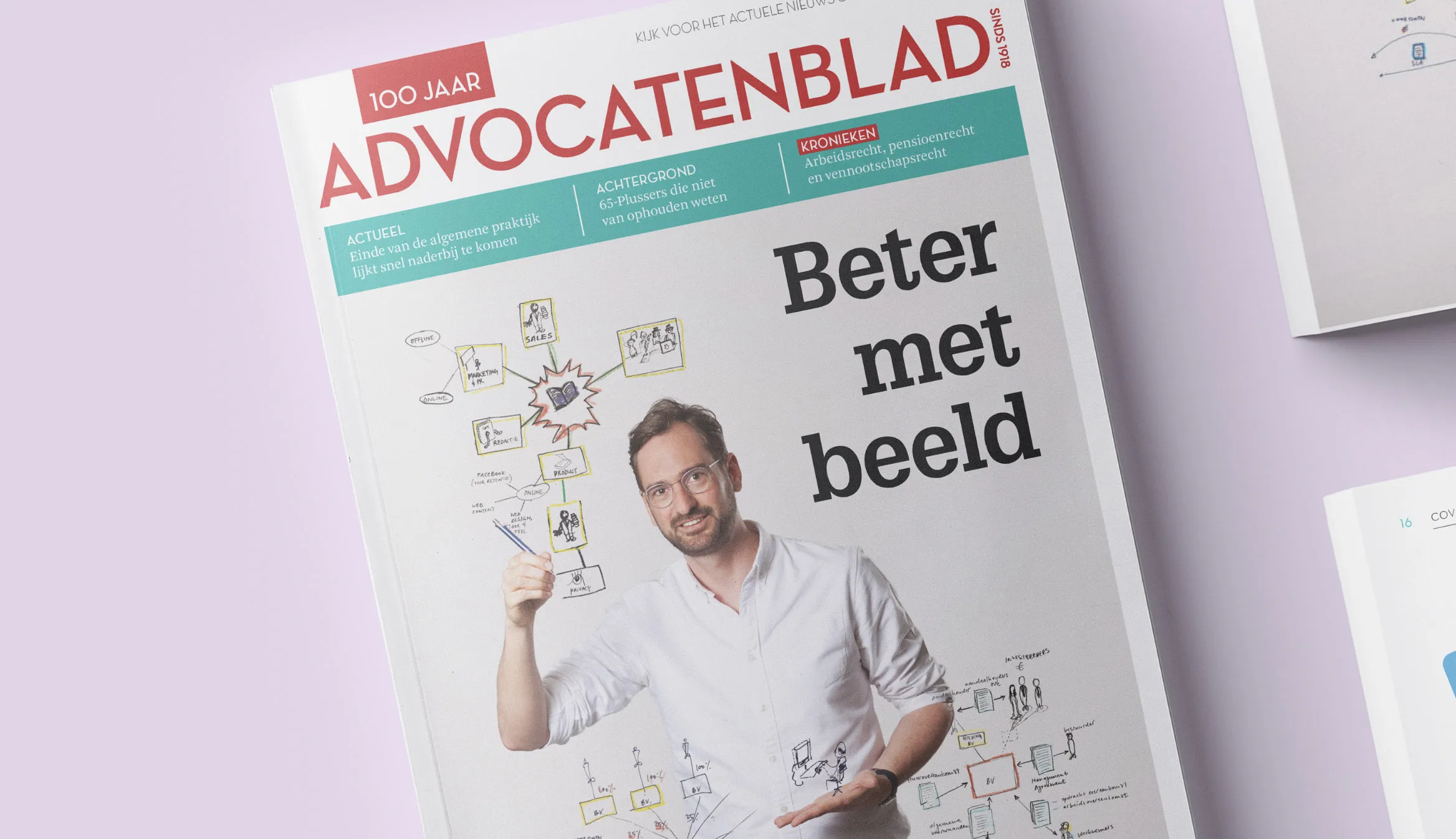 Op de cover van het Advocatenblad