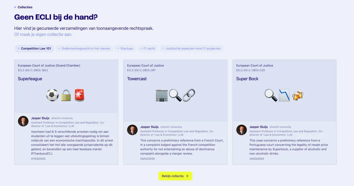 Collections by experts.