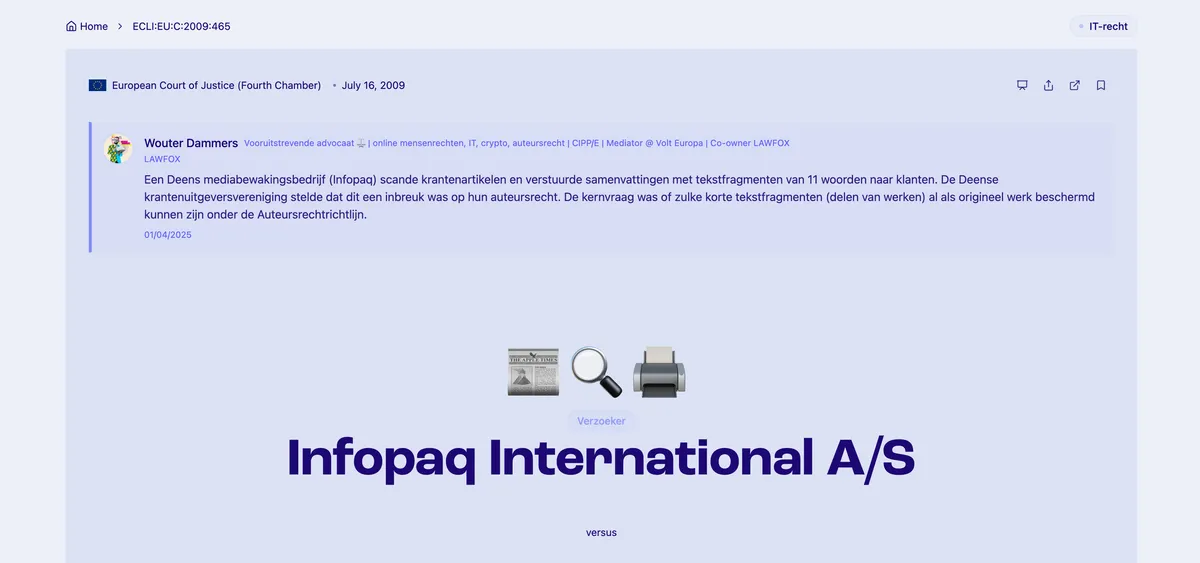 Micro-annotation on a ruling