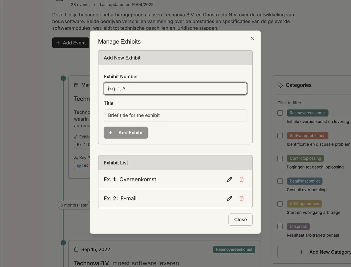 Add exhibit references.
