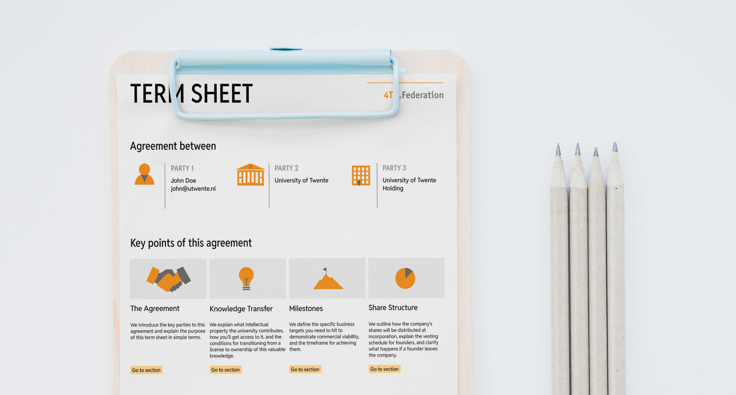 Termsheet template for university spin-offs