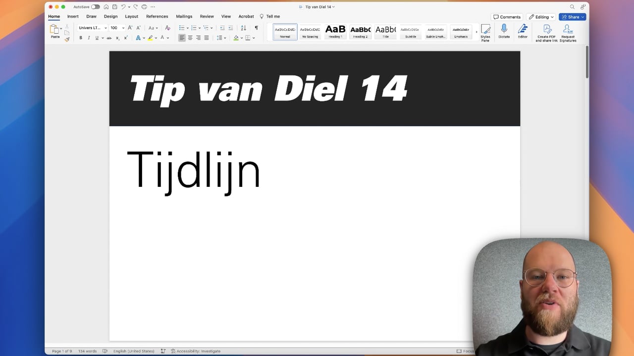 Tijdlijnen maken in Word met tabellen voor een overzichtelijke opmaak