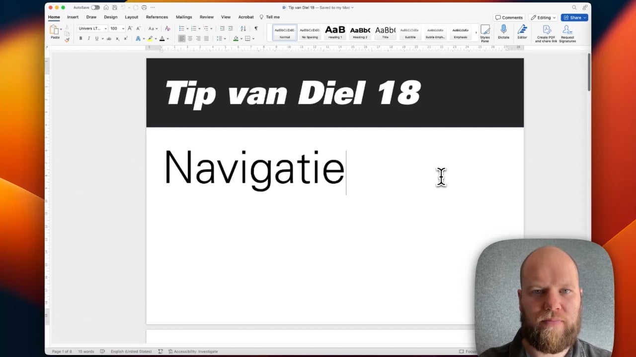 Maak een navigatiebalk in Word voor eenvoudige documentnavigatie