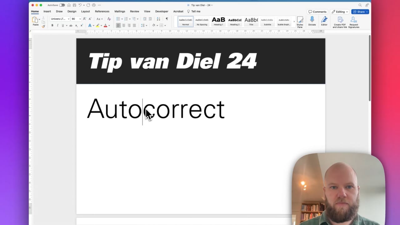 Beheer en pas de autocorrectie-instellingen in Word aan