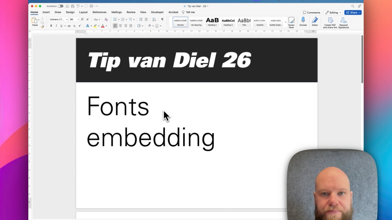 Lettertypen insluiten in Word-documenten en presentaties