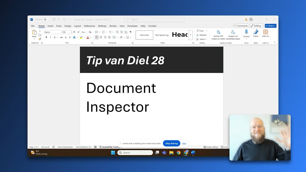 Controleer wat je deelt met Document Inspector in Word