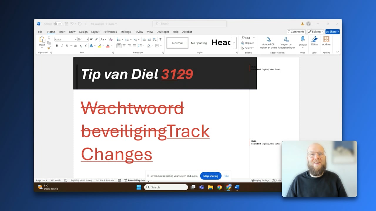 Wijzigingen bijhouden in juridische documenten